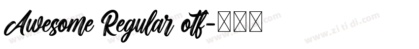 Awesome Regular otf字体转换